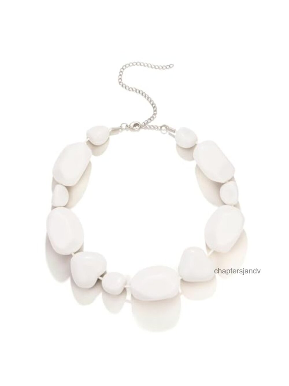 Beaded Rock Bone Pebble Choker Statement Necklace Cosplay Accessory